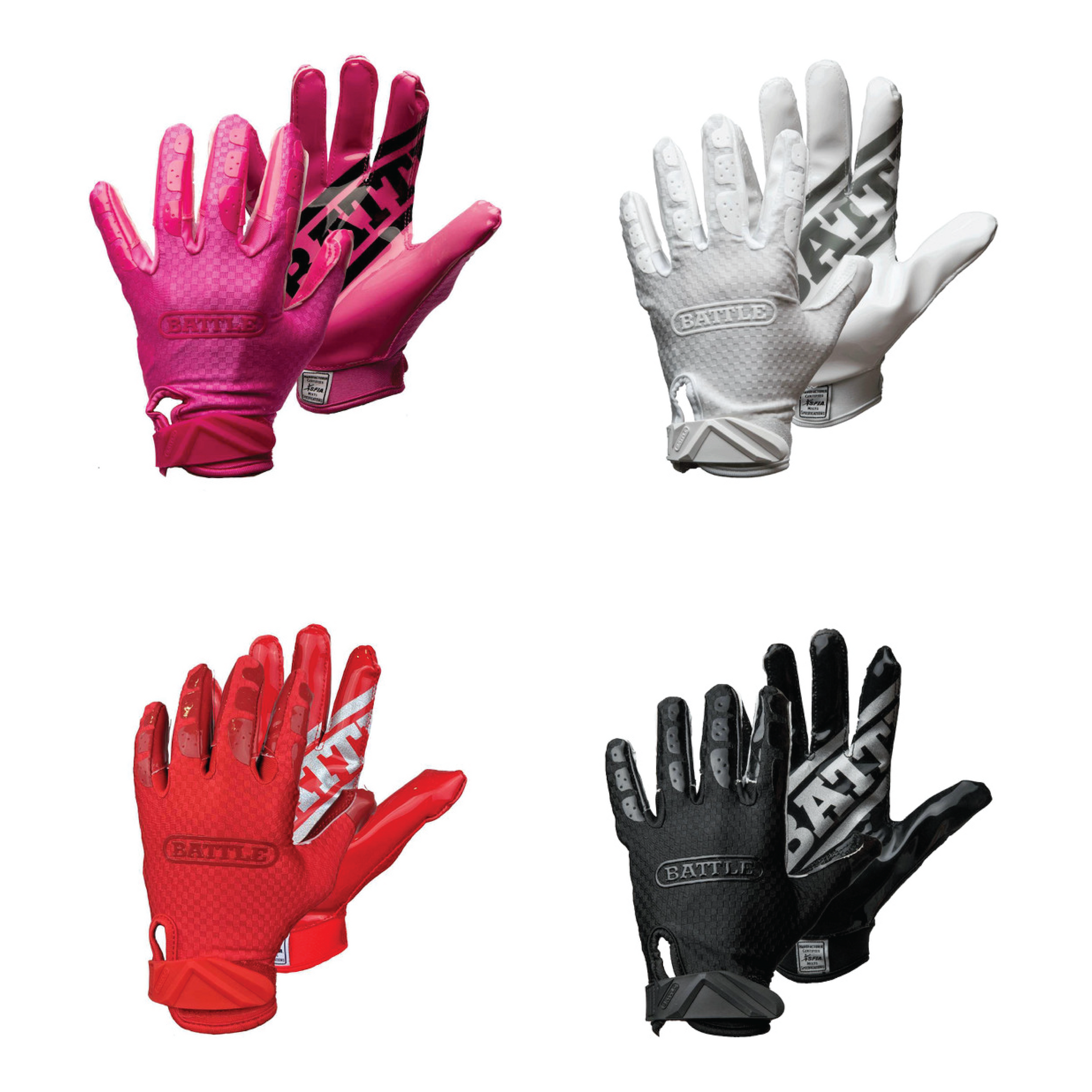 Triple Threat Youth Football Gloves by Battle – Gridiron